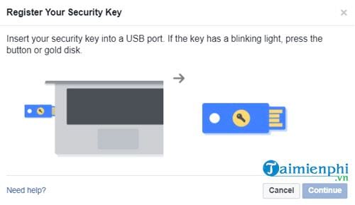 Cách sử dụng tính năng Khóa bảo mật, Security Key trên Facebook