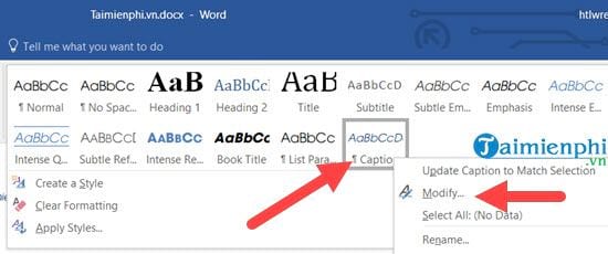 cach tao danh muc bang bieu trong word tu dong 7