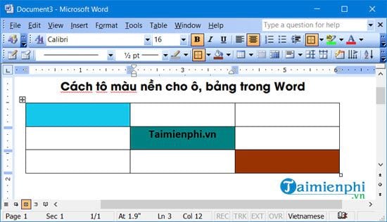 Tạo khung viền và tô màu nền cho văn bản trong Word