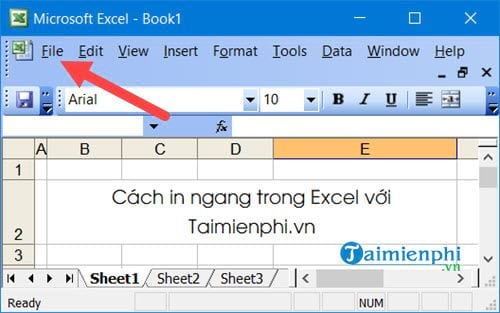 Cach xoay ngang 1 trang giay trong Excel 2016 1