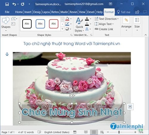 Cách tạo chữ nghệ thuật trong Word