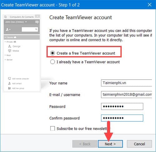 how to set up teamviewer for others to access 11