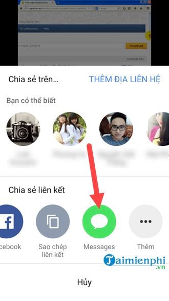 how to share youtube videos via messenger on phone 5