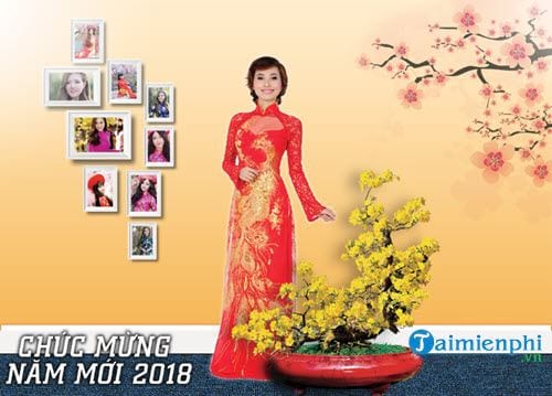 Ghép ảnh tết trong Photoshop