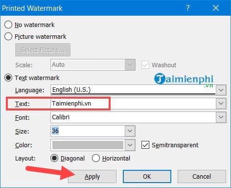 Cách tạo Watermark cho tài liệu Word