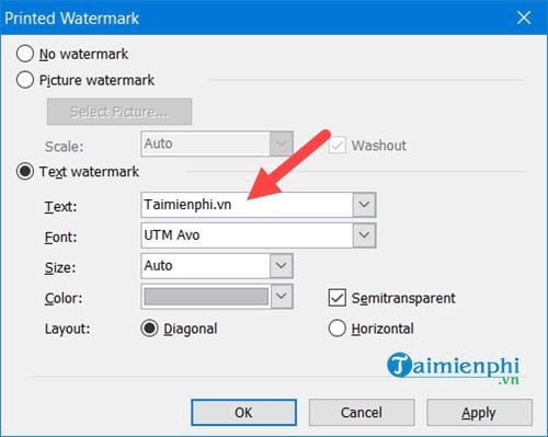 Cách tạo Watermark cho tài liệu Word