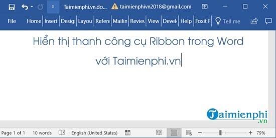 cach an hien thanh cong cu ribbon trong word excel 3