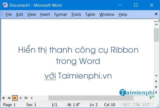 cach an hien thanh cong cu ribbon trong word excel 10