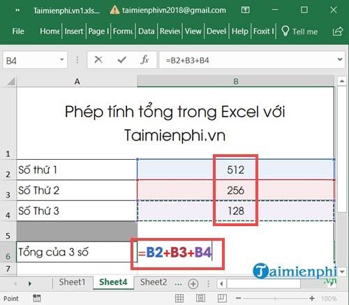 cach tinh cong tru nhan chia trong excel 3