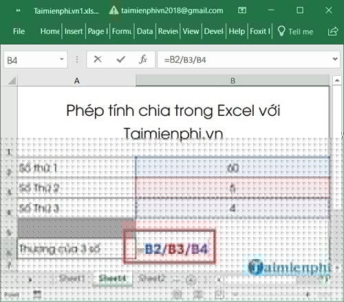 cach tinh cong tru nhan chia trong excel 9