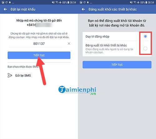 How to reset Facebook connection on mobile phone 7