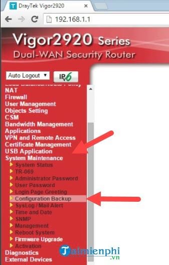 Hướng dẫn nâng cấp firmware cho Router Vigor