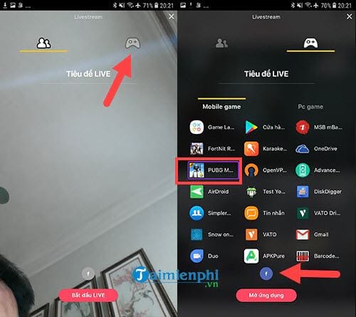 cach live stream pubg mobile tren dien thoai iphone android 5