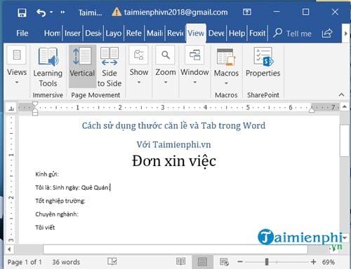 cach su dung thuoc can le va tab trong word 11