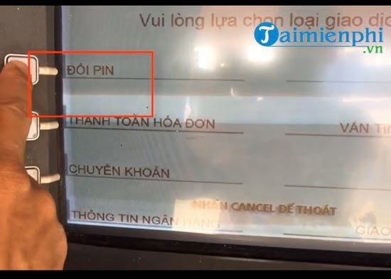 đổi mật khẩu atm agribank thay ma pin