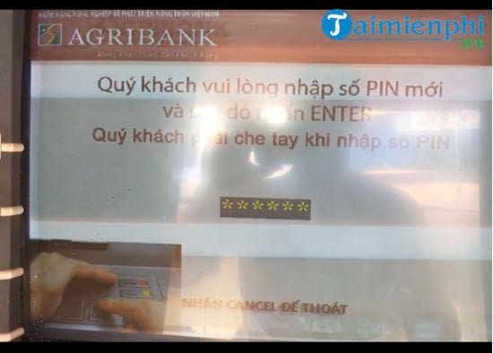 đổi mật khẩu atm agribank thay ma pin