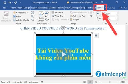 Cách chèn Video Youtube vào Word