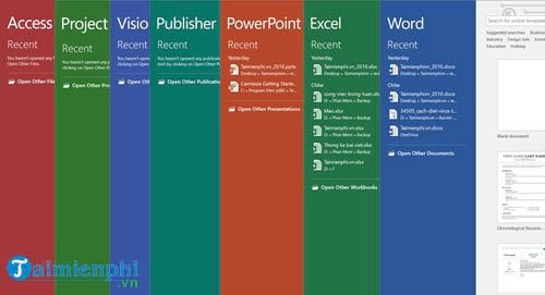 difference between office 2016 and office 2019