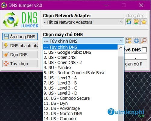 Cách sử dụng DNS Jumper để chỉnh sửa DNS trên máy tính