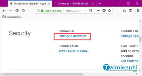 Cách thay đổi mật khẩu Apple ID
