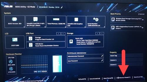 Cách chỉnh BIOS trên laptop Asus để BOOT từ USB 3