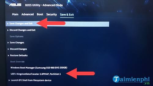 Cách chỉnh BIOS trên laptop Asus để BOOT từ USB 7