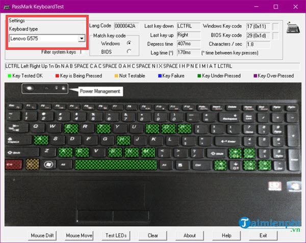 Cách Test Keyboard bàn phím máy tính