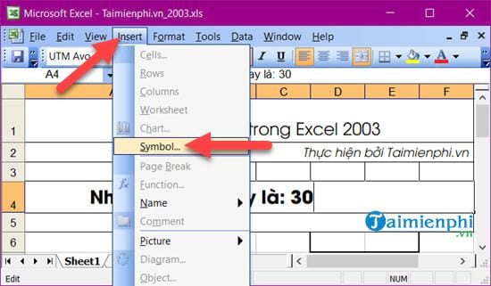 Cách viết độ C trong Excel
