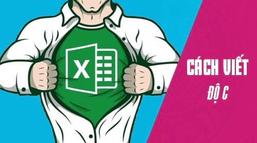 Cách viết độ C trong Excel