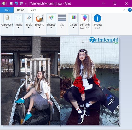 Cách ghép ảnh Paint trên Windows 10