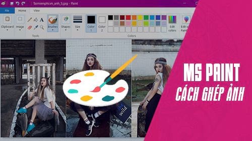 Cách ghép ảnh Paint trên Windows 10