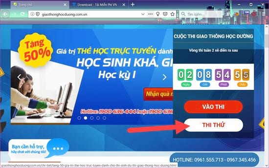 Hướng dẫn đăng ký, đăng nhập, làm bài thi tại website giaothonghocduong.com.vn