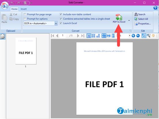 Cách chuyển PDF sang Excel bằng SolidConverter 19 cach chuyen pdf sang excel bang solidconverter 9