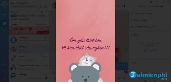 Hướng dẫn gửi sticker Valentine trên Zalo PC