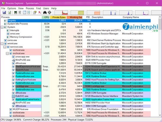 huong dan phat hien virus bang phan mem process explorer 5