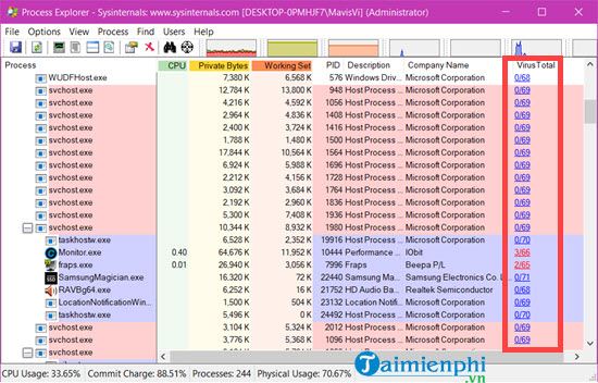 huong dan phat hien virus bang phan mem process explorer 8