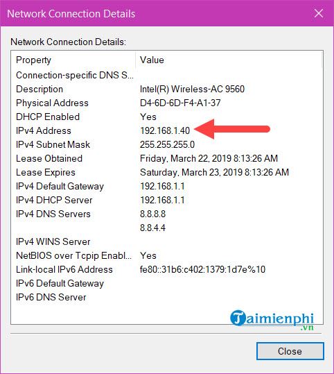 Xem địa chỉ IP của máy tính Windows 10 siêu đơn giản 11