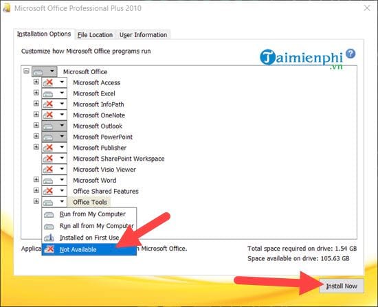 Cách cài song song Office 2010 và 2016 trên cùng máy tính 18 cach cai song song office 2010 va 2016 tren cung may tinh 9