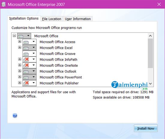 Cách cài song song Office 2007 và 2013 trên cùng máy tính