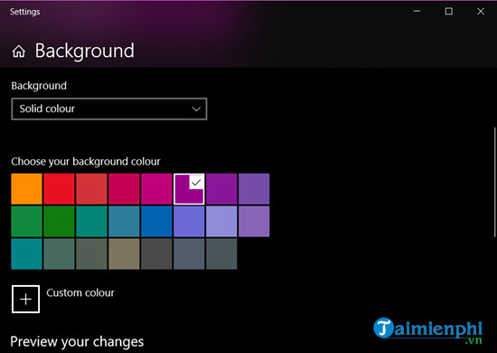 doi hinh nen may tinh win 10