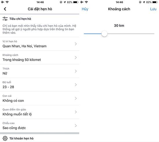 Hướng dẫn thay đổi vị trí hẹn hò Facebook