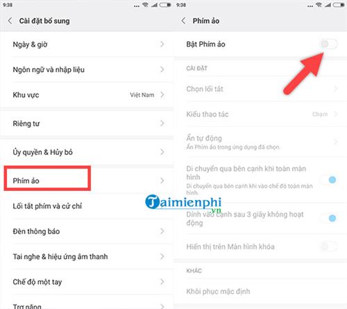 cach bat phim home ao tren dien thoai xiaomi 3