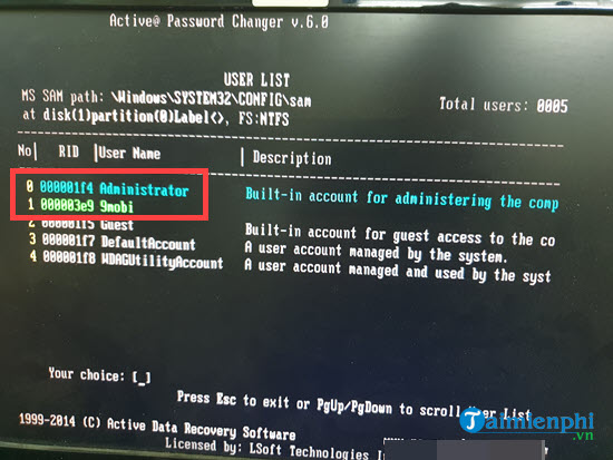 Quên mật khẩu Windows 7, Cách Reset, lấy lại mật khẩu, Phá password đăng nhập 7