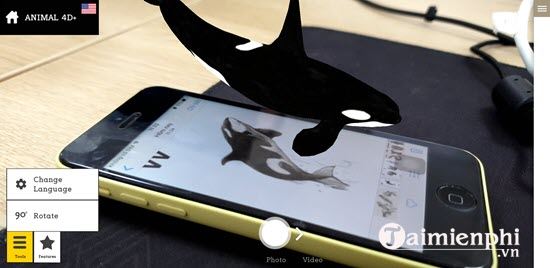 Cách xem ảnh động vật 4D trên điện thoại iPhone, Android
