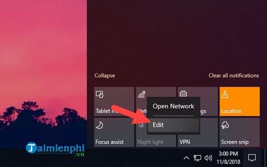 Cách chỉnh sửa nút Action Centre trên Windows 10