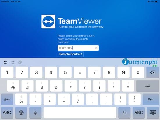 Điều khiển máy tính từ xa bằng TeamViewer trên iOS