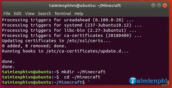 Hướng dẫn lưu trữ Minecraft server