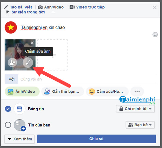 Cách chèn nhãn Sticker, thêm hình ảnh ngộ nghĩnh vào ảnh đăng Facebook