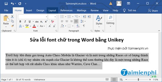 sua loi font chu trong Word