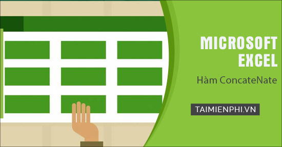 ham concatenate trong excel